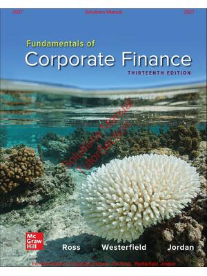 Preview image for Fundamentals of Corporate Finance 13th Edition By  Ross, Westerfield, Jordan