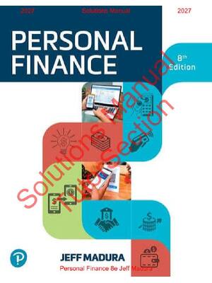 Preview of Personal Finance 8th Edition By Jeff Madura