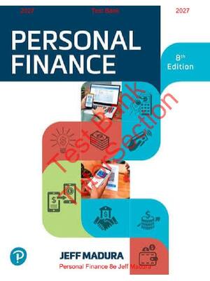 Preview of Personal Finance 8th Edition By Jeff Madura