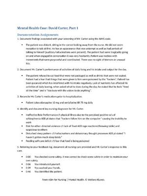 Preview of Mental Health Case: David Carter, Part 1