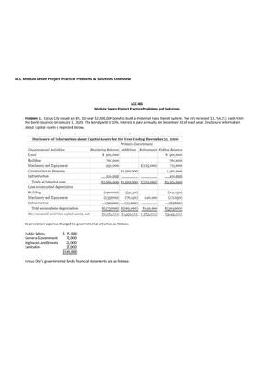 Preview image for ACC 405 Module Seven Project Practice Problems & Solutions Overview Verified Answers Rated A+