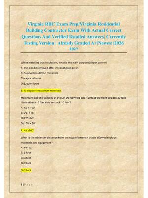 Preview of Virginia RBC Exam Prep/Virginia Residential  Building Contractor Exam