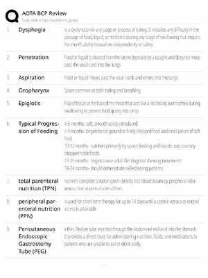 Preview of AOTA BCP Review Study Guide / Pediatric Board Certification Exam Prep / Score 100% / 2025