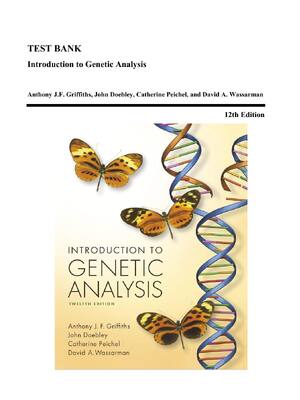 Preview of Introduction to Genetic Analysis 12th Edition By Anthony Griffiths, John Doebley, Catherin