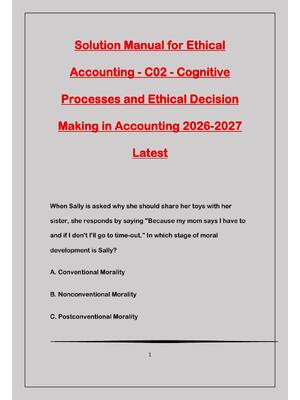 Preview of Solution Manual for Ethical Accounting