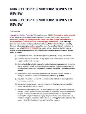 Preview image for NUR 631 TOPIC 8 MIDTERM TOPICS TO REVIEW