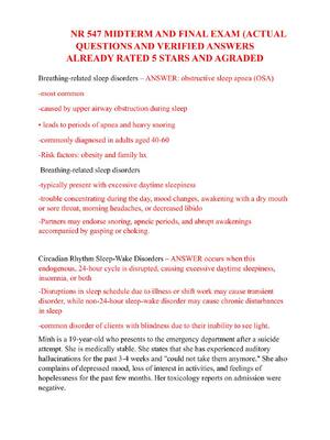 Preview of NR 547 MIDTERM AND FINAL EXAM (ACTUAL