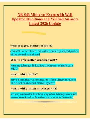 Preview of NR 546 Midterm Exam with Well Updated Questions and Verified Answers Latest 20