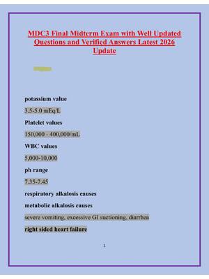 Preview image for MDC3 Final Midterm Exam with Well Updated Questions and Verified Answers Latest 2026