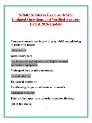 Preview image for NR602 Midterm Exam with Well Updated Questions and Verified Answers Latest 2026 Update