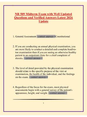 Preview image for NR 509 Midterm Exam with Well Updated Questions and Verified Answers Latest 2