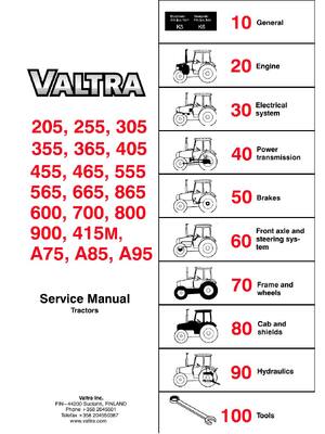 Preview of Valtra Tractor 205 255 305 255 365 405 455 465 555 565 665 865 600 700 800 900 415M A75 A8
