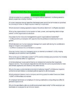 Preview image for WGU C202 Pre-Assessment Complete Questions And  Answers 2023