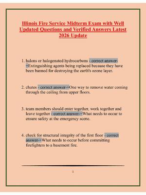 Preview image for Illinois Fire Service Midterm Exam with Well Updated Questions and Verified Answers Latest 2026 Update