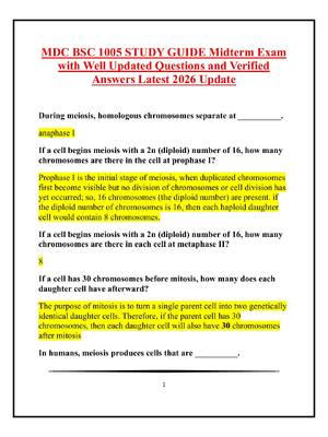 Preview of MDC BSC 1005 STUDY GUIDE Midterm Exam with Well Updated Questions and Verified Answers Lat