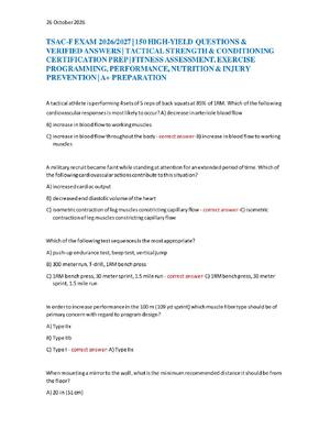 Preview of TSAC-F EXAM 2026/2027 | 150 HIGH-YIELD QUESTIONS &  VERIFIED ANSWERS | TACTICAL STRENGTH &