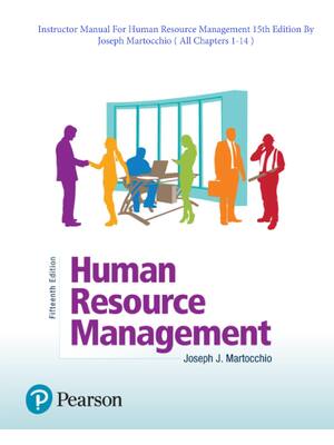 Preview of Instructor Manual For Human Resource Management 15th Edition By Joseph Martocchio