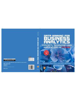Preview of Data Mining for Business Analytics Concepts Techniques and Applications in Python 1st Edit