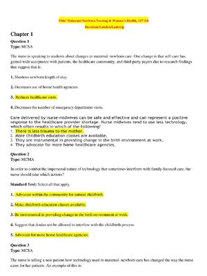 Preview of test bank olds maternal newborn nursing women's health across the lifespan 11th edition