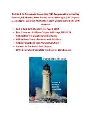 Preview image for Managerial Accounting 2026 Release By Ray Garrison, Eric Noreen, Peter Brewer, Norma Montague | Test Bank |