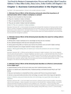 Preview image for Test Bank For Business Communication Process and Product (Brief Canadian Edition) 7th Edition By Mary Ellen Guffey, Dana Loewy, Esther Griffin (All Chapters, 100% Original Verified)