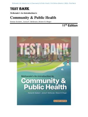 Preview of Test Bank - McKenzie's An Introduction to Community & Public Health 11th Edition