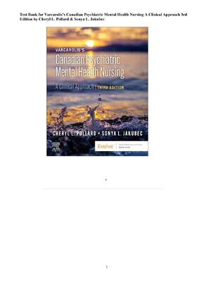 Preview of Test Bank for Varcarolis’s Canadian Psychiatric Mental Health Nursing A Clinical Approach