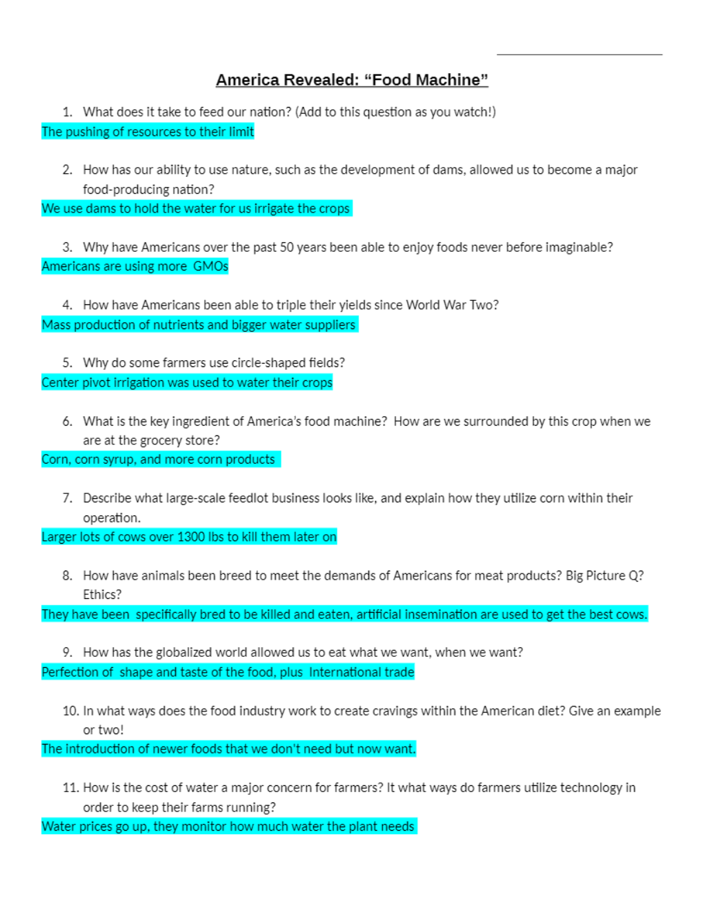 Ocoee High AP HUMAN GEOG 101Jesus SerranoVazquez America Revealed