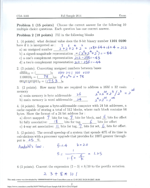 Final_Exam_Sample_Fall_2014_CDA3103.pdf