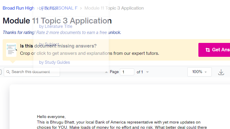 Module 11 Topic 3 Application