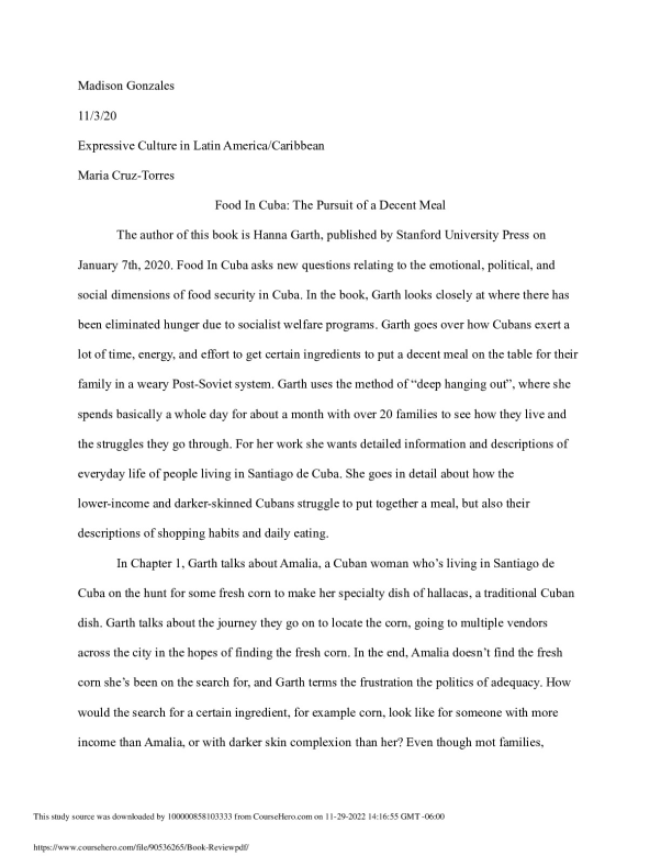 Book Review.  Arizona State University, Tempe TCL 321 preview image