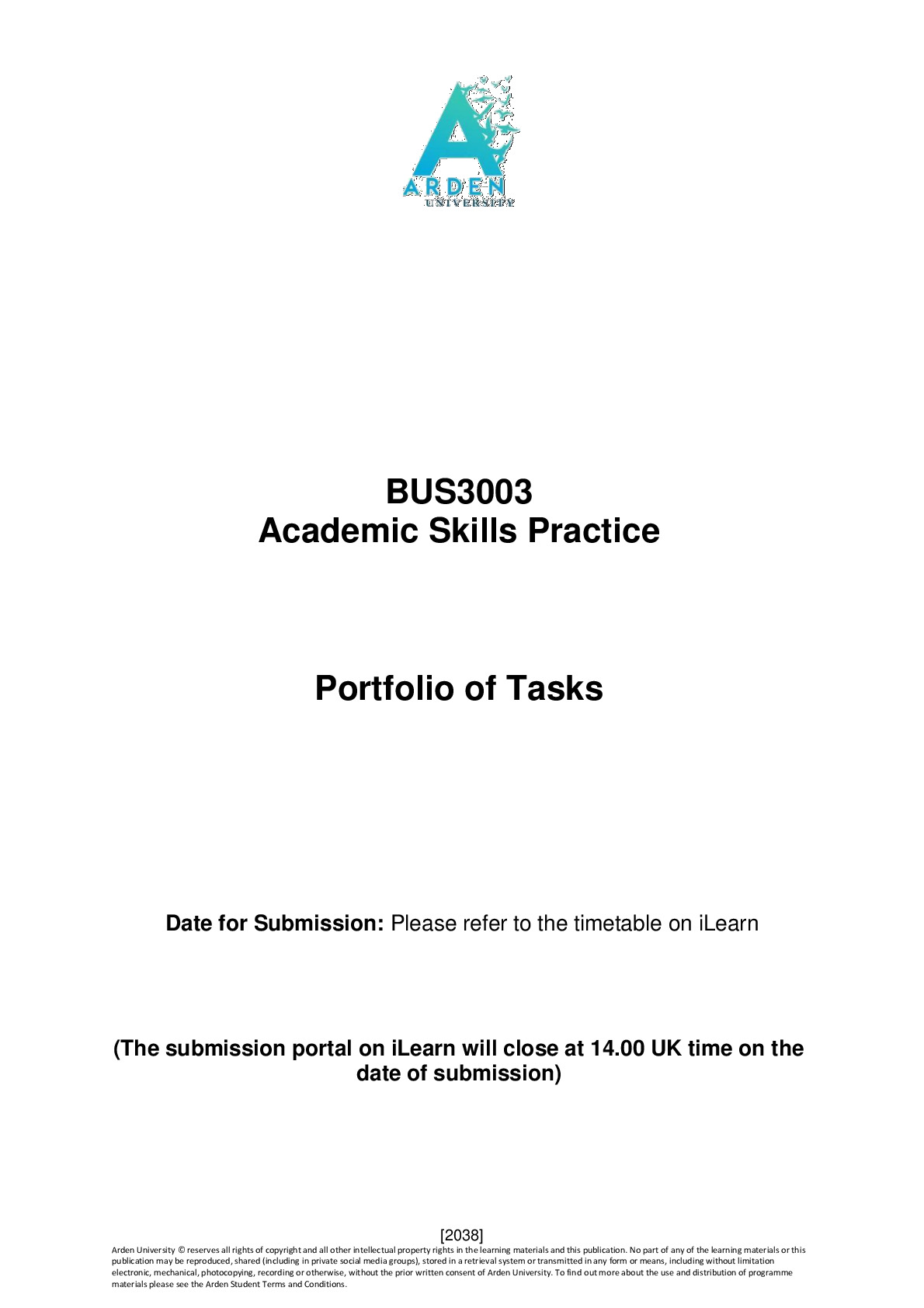 Academic_Skills_Practice_[2038]_Final. North South University BUS 3003 preview image