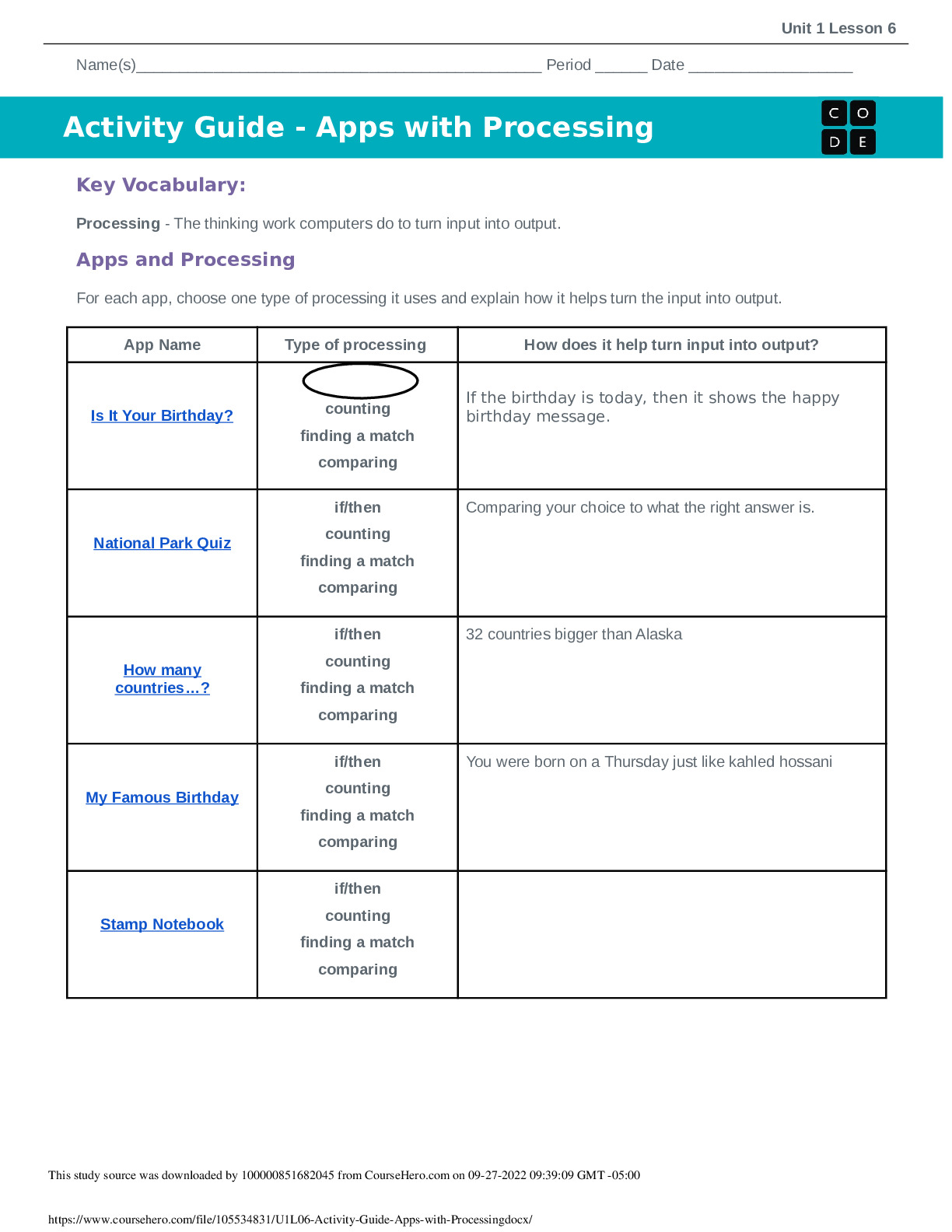 U1L06 - Activity Guide -Apps with Processing. University of South ...
