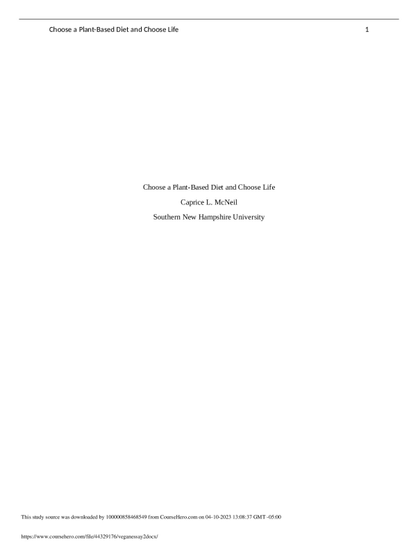 HS MISC vegan essay 2 preview image