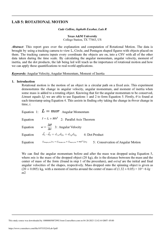 Lab 5   Houston Community College CHEM 1111 preview image