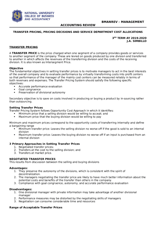 BMANREV_Handout___Transfer_Pricing__Pricing_Decisions_and_Service_Department_Allocations.docx