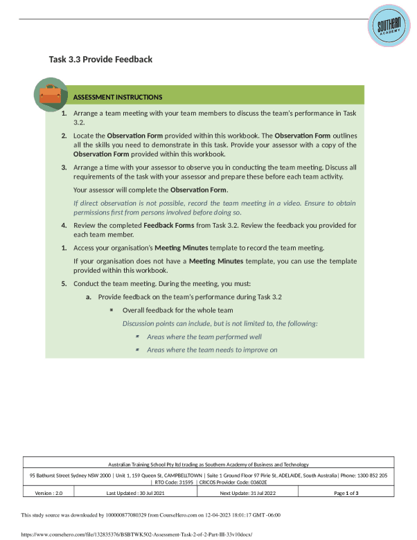 BSBTWK502_ Assessment Task 2 of 2 (Part III-3.3).v1.0. preview image