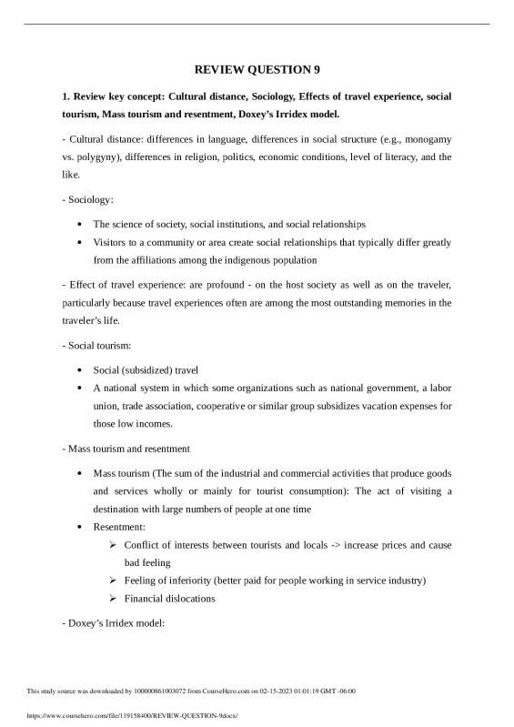 REVIEW QUESTION 9.  Hanoi University FACULTY OF 109 preview image