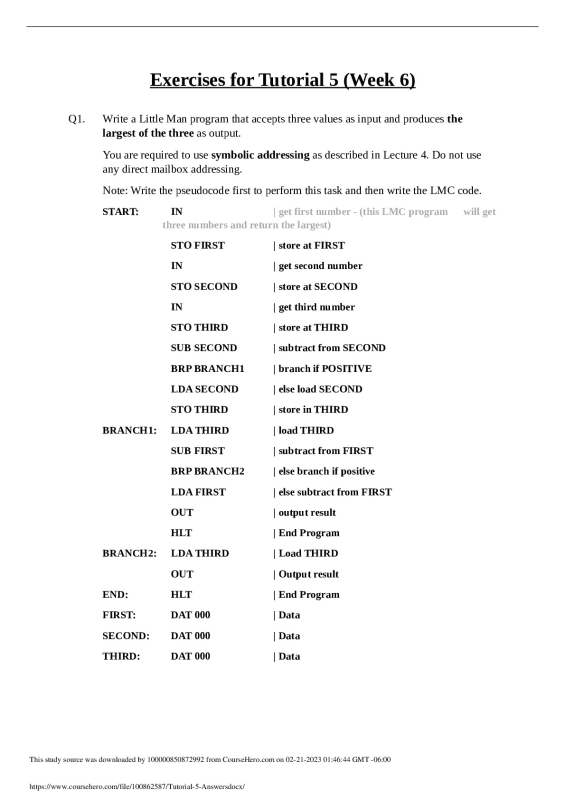 Tutorial_5_Answers Queensland University of Technology IT IFN503 preview image