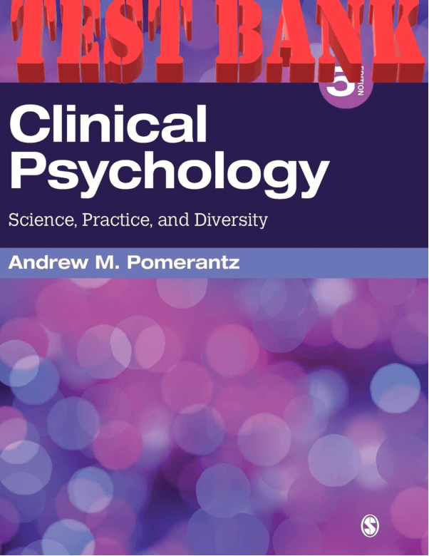Clinical Psychology Science, Practice, and Diversity 5th Edition by Andrew tb