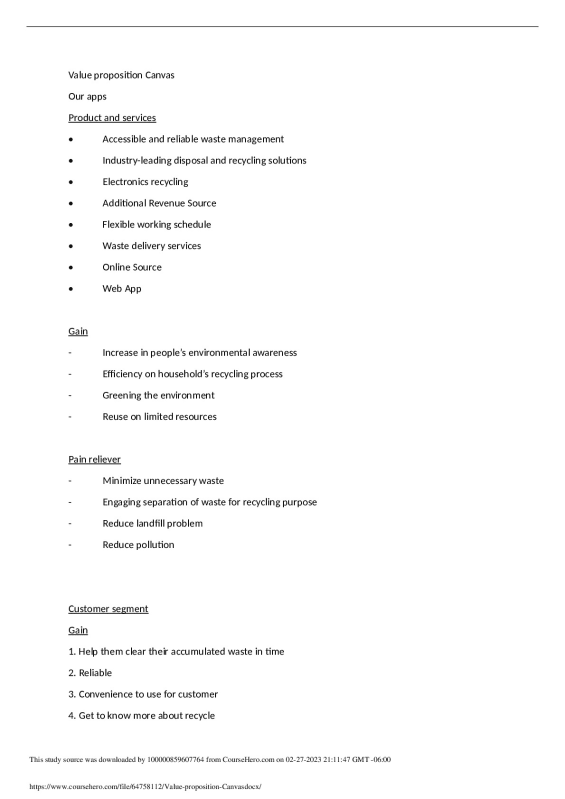 Value proposition Canvas. INTI International University AE 07