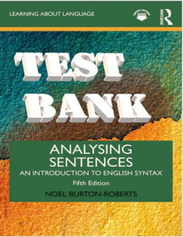 TB Analyzing Sentences, 5e Noel Burton