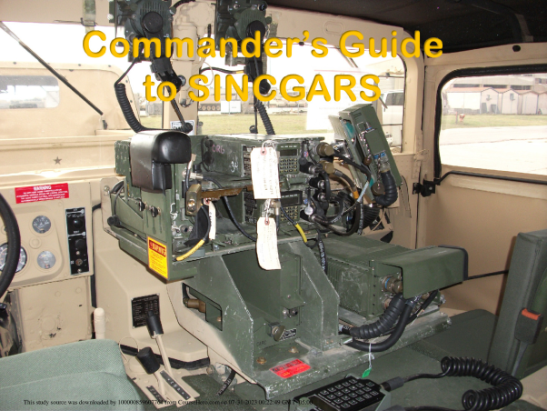 CDR Guide to SINCGARS.ppt