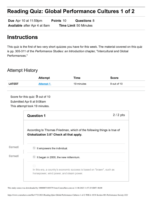Reading_Quiz__Global_Performance_Cultures_1_of_2__THEA_101N__Section_001__Performance___Society__222