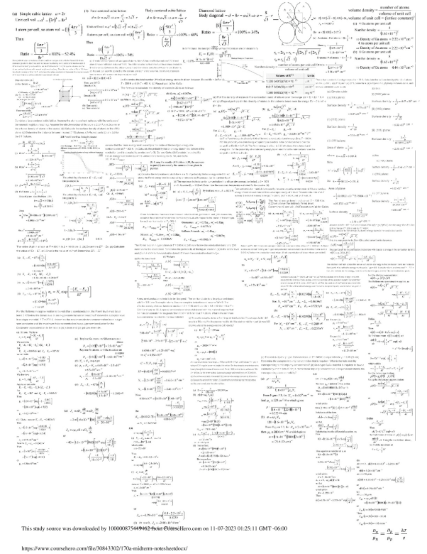 170a midterm notesheet.