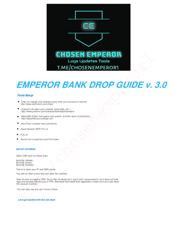 BANK DROP COMPLETE GUIDE V3 By Emperor.