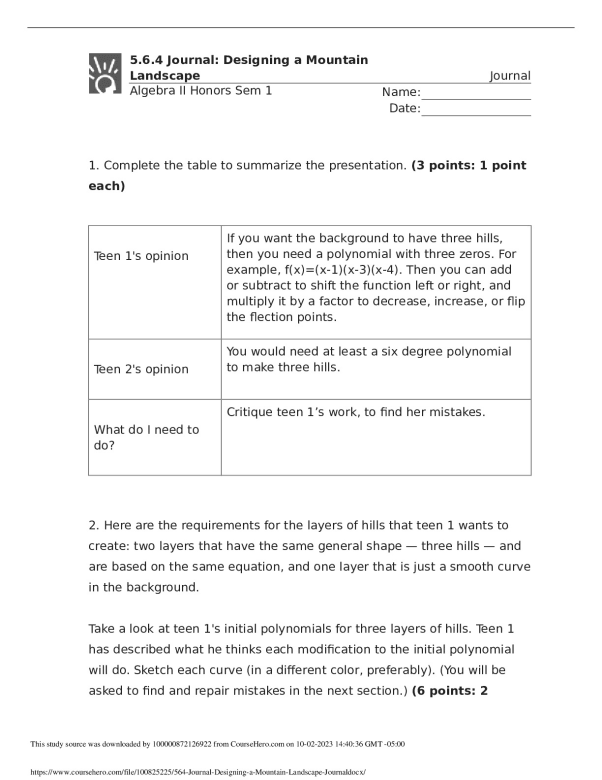 5.6.4 Journal - Designing a Mountain Landscape (Journal).docx preview image