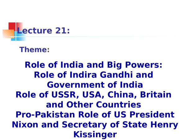 EWU. GEN 226. Lecture 21. Role of India and Big Powers document preview