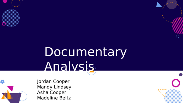 Documentary analysis--Jonestown  Vintage High ENGLISH EN218 preview image