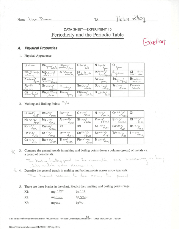 Exp 10 (1)    University of Houston CHEM 1111 preview image